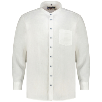 Freizeithemd aus Leinen, Short Style weiß_000 | XXL