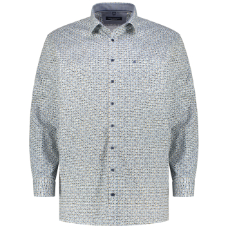 Freizeithemd mit Allover-Print blau_100 | 3XL