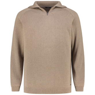 Troyer aus Biobaumwolle mittelbraun_084 | 4XL