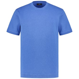Feinstrick T-Shirt blau_736 | 3XL