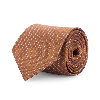 Krawatte aus Seide, gepunktet hellbraun_31 | One Size