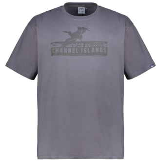 T-Shirt mit Print dunkelgrau_143/34 | 4XL