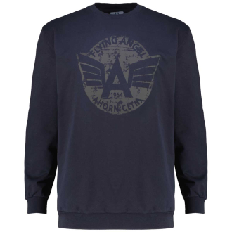 Sweatshirt mit Print dunkelblau_544 | 5XL