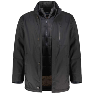 Wattierte Winterjacke mit Stretch schwarz_290 | 31