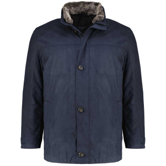 Wattierte Jacke in Velours-Optik, daunenfrei dunkelblau_390 | 31