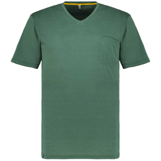 T-Shirt mit Brusttasche, pflegeleicht oliv_65 | 60
