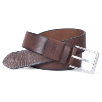 Elastischer Ledergürtel mit Stretch-Einsatz beige_55 | 125