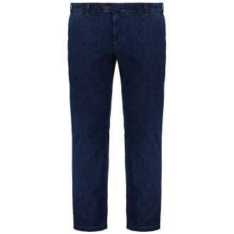 Chinohose "Jim" mit Stretch blau_25 | 58