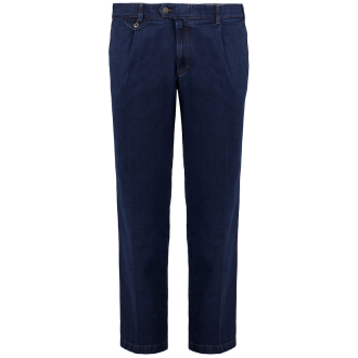 Bundfalten-Jeans mit Stretch dunkelblau_23 | 28