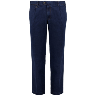Bundfalten-Jeans mit Stretch dunkelblau_23 | 66