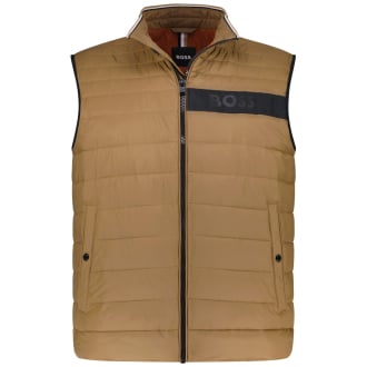 Steppweste mit Kontrastdetails braun_249 | 64