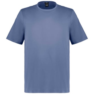 T-Shirt aus merzerisierter Baumwolle blau_475 | 4XL