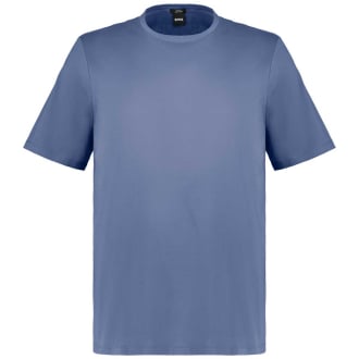 T-Shirt aus merzerisierter Baumwolle blau_475 | 4XL