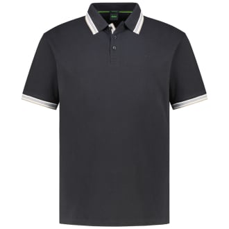 Poloshirt mit Kontrastdetails schwarz_015 | 3XL