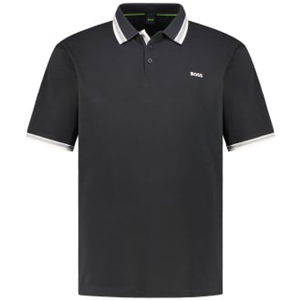 Poloshirt mit Kontrastdetails schwarz_018 | 3XL