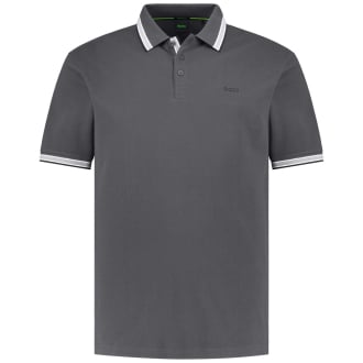 Poloshirt mit Kontrastdetails dunkelgrau_027 | 4XL