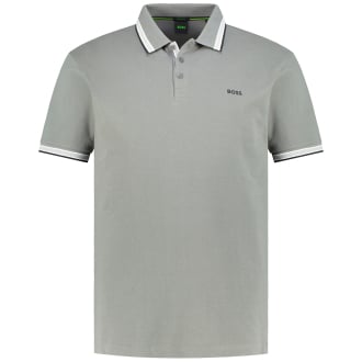 Poloshirt mit Kontrastdetails mittelgrau_054 | 5XL