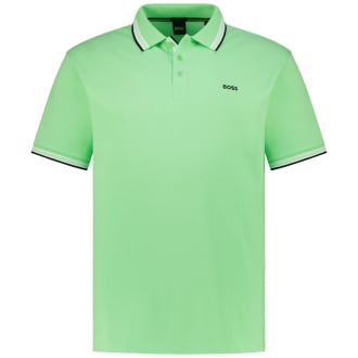 Poloshirt mit Kontrastdetails hellgrün_319 | 4XL