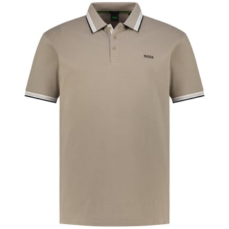 Poloshirt mit Kontrastdetails schlamm_336 | 3XL