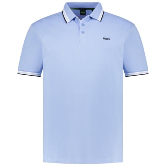 Poloshirt mit Kontrastdetails hellblau_430 | 4XL