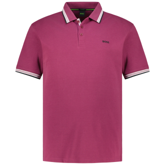 Poloshirt mit Kontrastdetails dunkelrot_651 | 4XL
