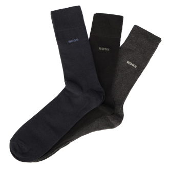 3er-Pack Socken mit eingestricktem Logo schwarz/blau_961 | 47-50