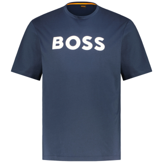 T-Shirt mit Label-Print dunkelblau_404 | 4XL