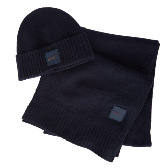 Geschenkbox mit Mütze und Schal im Set dunkelblau_404 | One Size