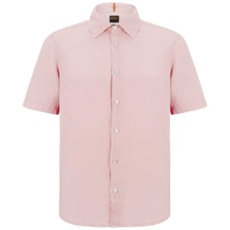 Freizeithemd aus Leinen korallrot_682 | 5XL