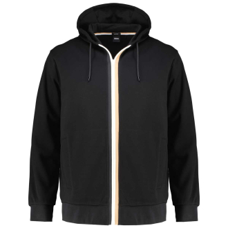 Sweatjacke aus Piqué schwarz_001 | 4XL