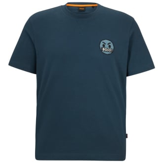 T-Shirt mit Label-Aufnäher petrol_388 | 4XL