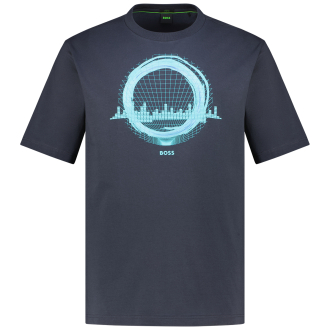 T-Shirt mit 3D Print dunkelblau_402 | 4XL
