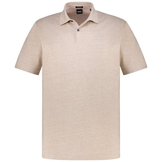 Poloshirt aus Leinenmischung beige_260 | 4XL