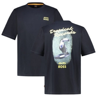 T-Shirt mit Print auf Vorder- und Rückseite schwarz_002 | 4XL