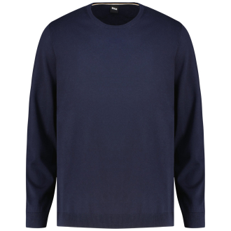 Feinstrickpullover aus Schurwolle dunkelblau_404 | 4XL