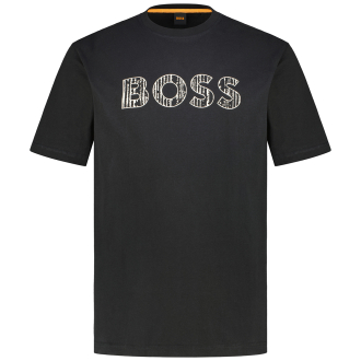 T-Shirt mit Label-Print schwarz_001 | 3XL