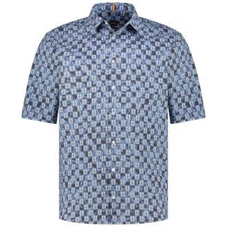 Freizeithemd aus Baumwolle blau/schwarz_463 | 3XL