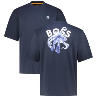 T-Shirt mit Print auf Vorder-und Rückseite dunkelblau_404 | 3XL