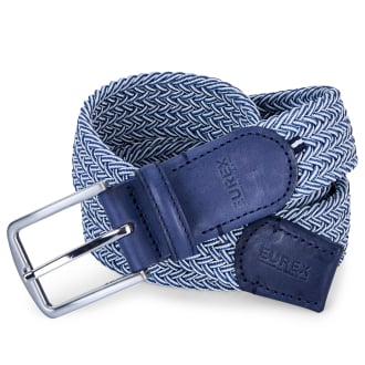 Stretch-Gürtel mit Flechtmuster mittelblau_24 | 120