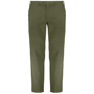 Stretch-Chinos mit Velours-Oberfläche oliv_33 | 60