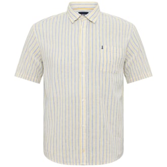 Freizeithemd mit Leinen gelb_0400 | 3XL