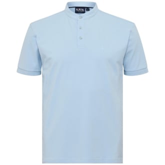 Poloshirt mit Stehkragen hellblau_0520 | 3XL