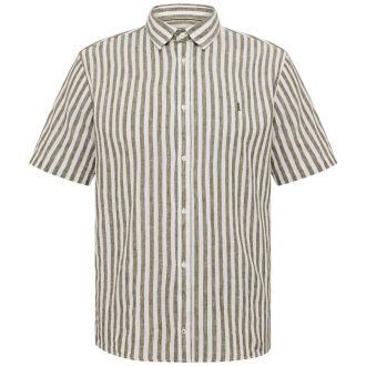 Freizeithemd mit Leinen oliv_0670 | 3XL