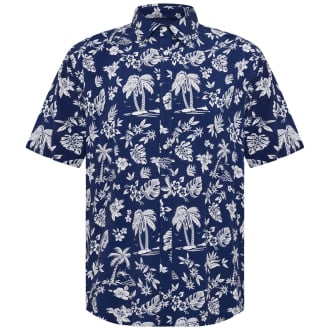 Freizeithemd aus Viskose blau_0581 | 3XL
