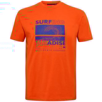 T-Shirt mit Foto-Print orange_0200 | 3XL