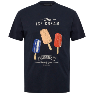 T-Shirt mit Motiv-Print blau_0581 | 3XL