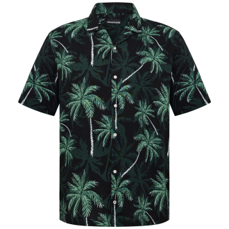 Freizeithemd aus Viskose schwarz_0099 | 4XL