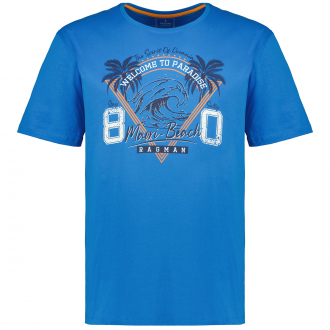 T-Shirt mit Motiv-Print blau_074 | 4XL