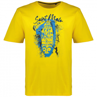 T-Shirt mit Motiv-Print gelb_050 | 3XL