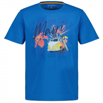 T-Shirt mit Motiv-Print blau_074 | 3XL